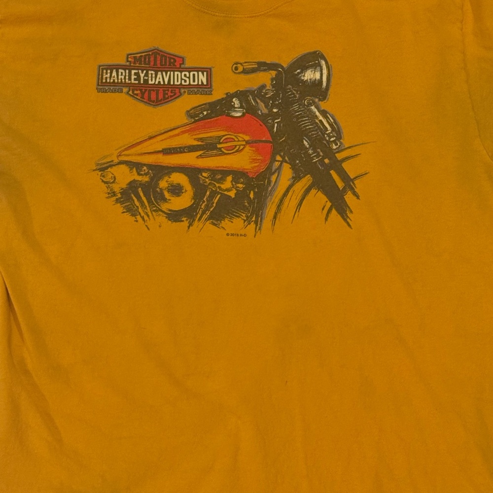 Harley-Davidson Men's Mustard Graphic Tee